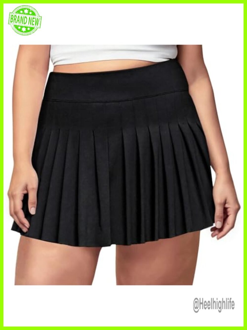Women's Plus Size Pleated Tennis Skort High Waist Quick Dry Athletic Skirt